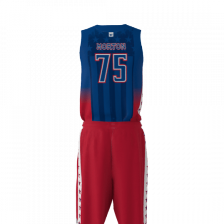 Patriots Custom Dye Sublimated Basketball Uniform
