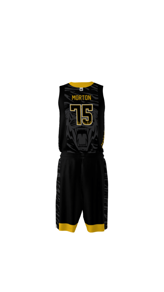 Tigers Custom Dye Sublimated Basketball Uniform