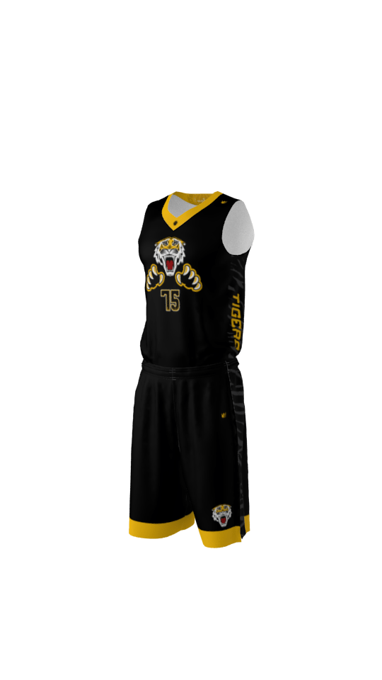 Tigers Custom Dye Sublimated Basketball Uniform