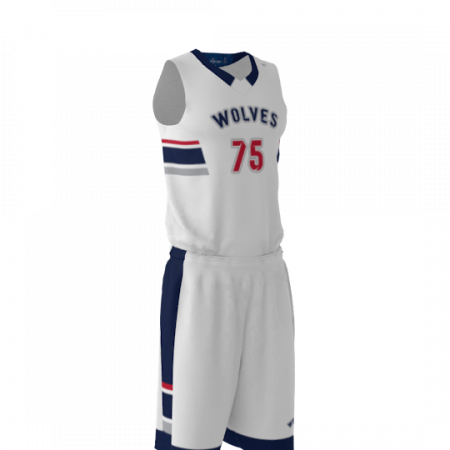Wolves Custom Dye Sublimated Basketball Uniform