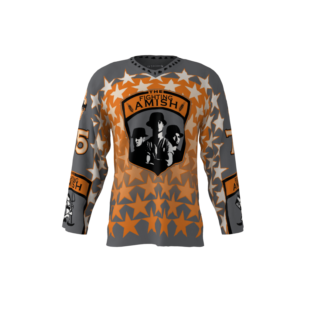 Fighting Amish Orange Hockey Jersey