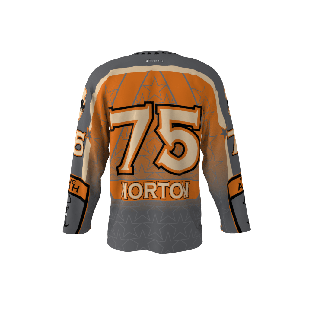 Fighting Amish Orange Hockey Jersey - Image 3