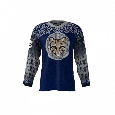 Whore Island Ocelots Blue Hockey Jersey