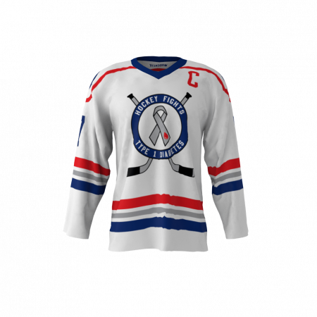 T1D White Ribbon Hockey Jersey