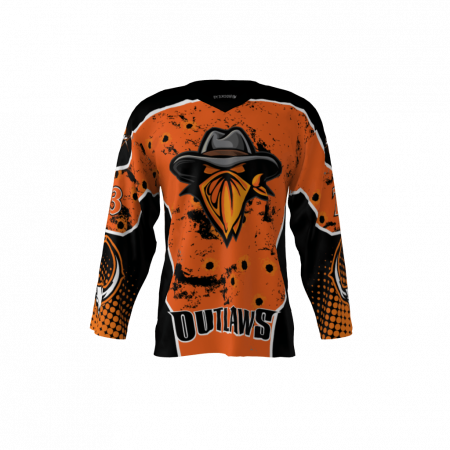 Outlaws Orange Hockey Jersey