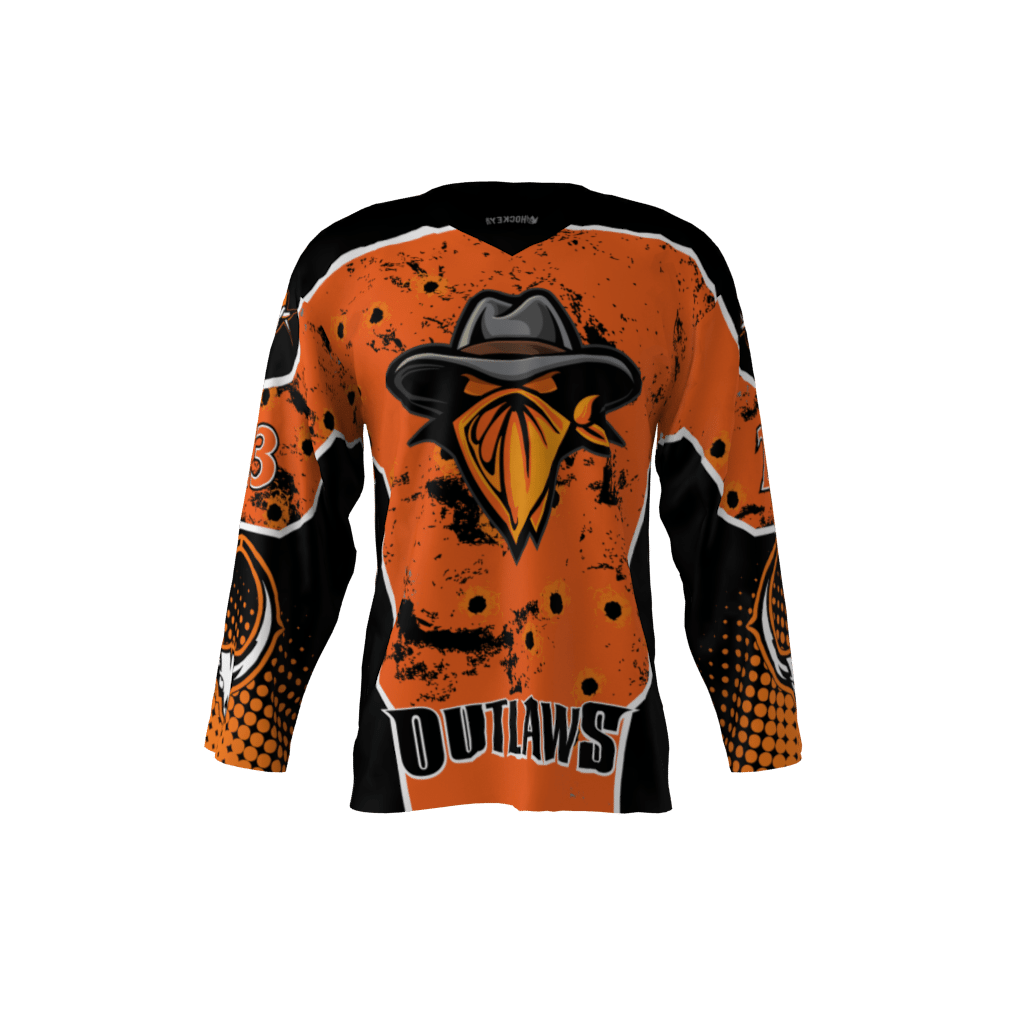 Outlaws Orange Hockey Jersey