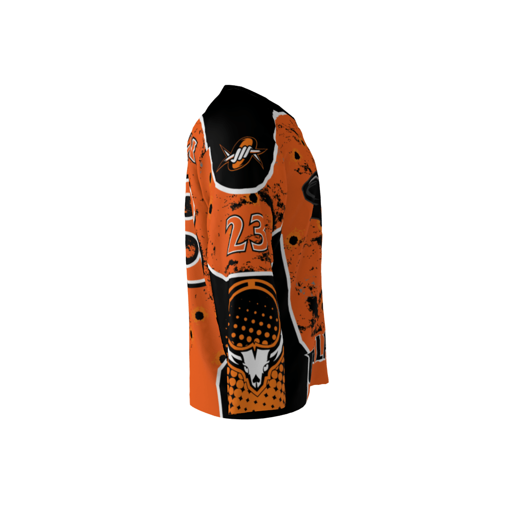 Outlaws Orange Hockey Jersey - Image 4