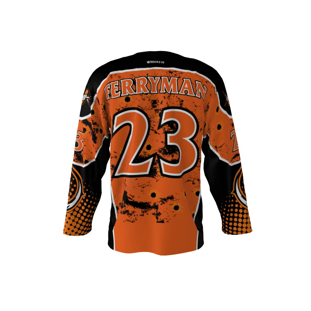 Outlaws Orange Hockey Jersey - Image 3