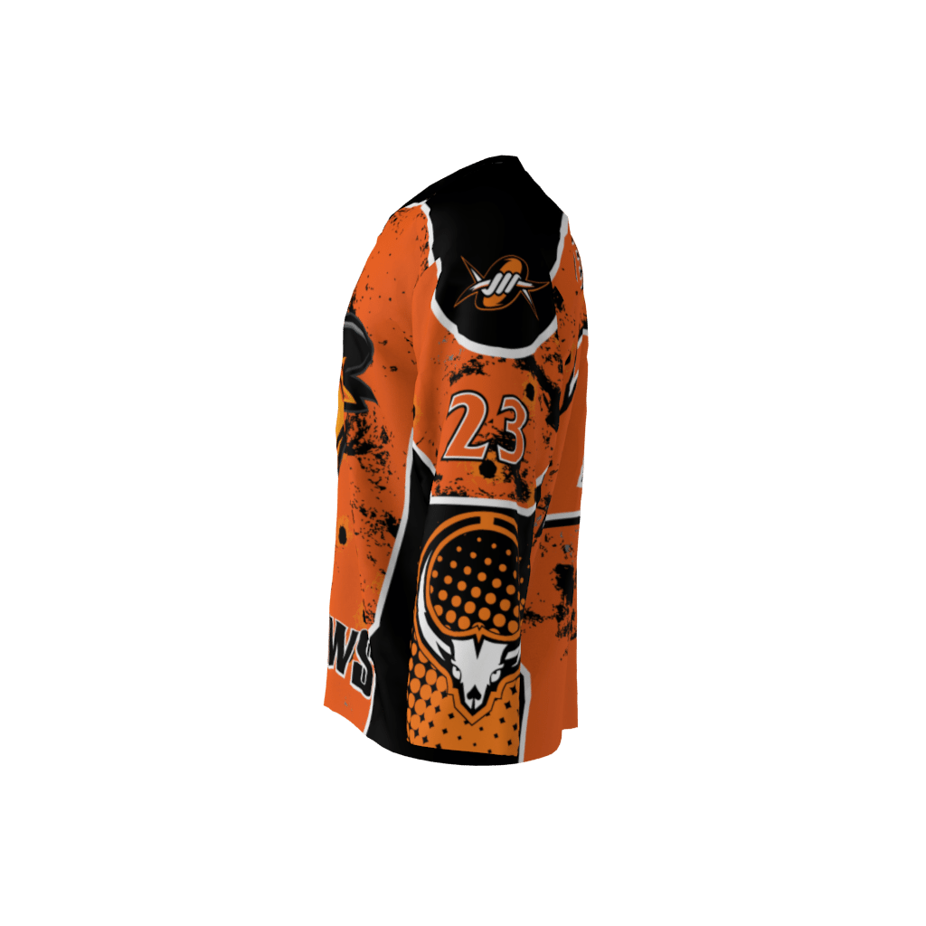 Outlaws Orange Hockey Jersey - Image 2