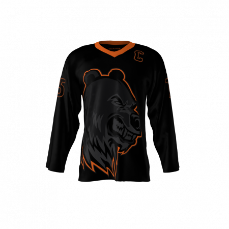 Grizzlies Black Hockey Jersey