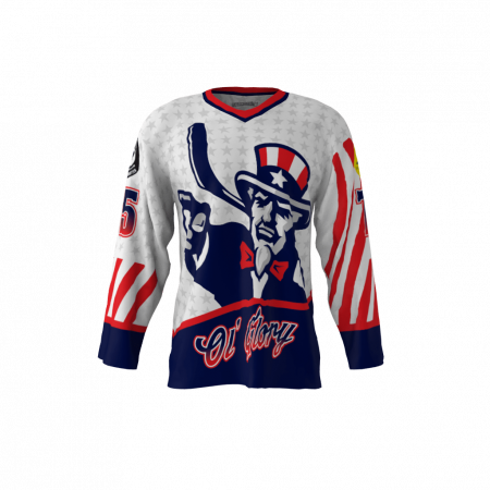 Ol' Glory White Hockey Jersey