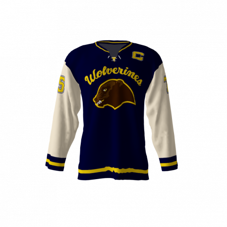 Wolverines Navy Blue Hockey Jersey