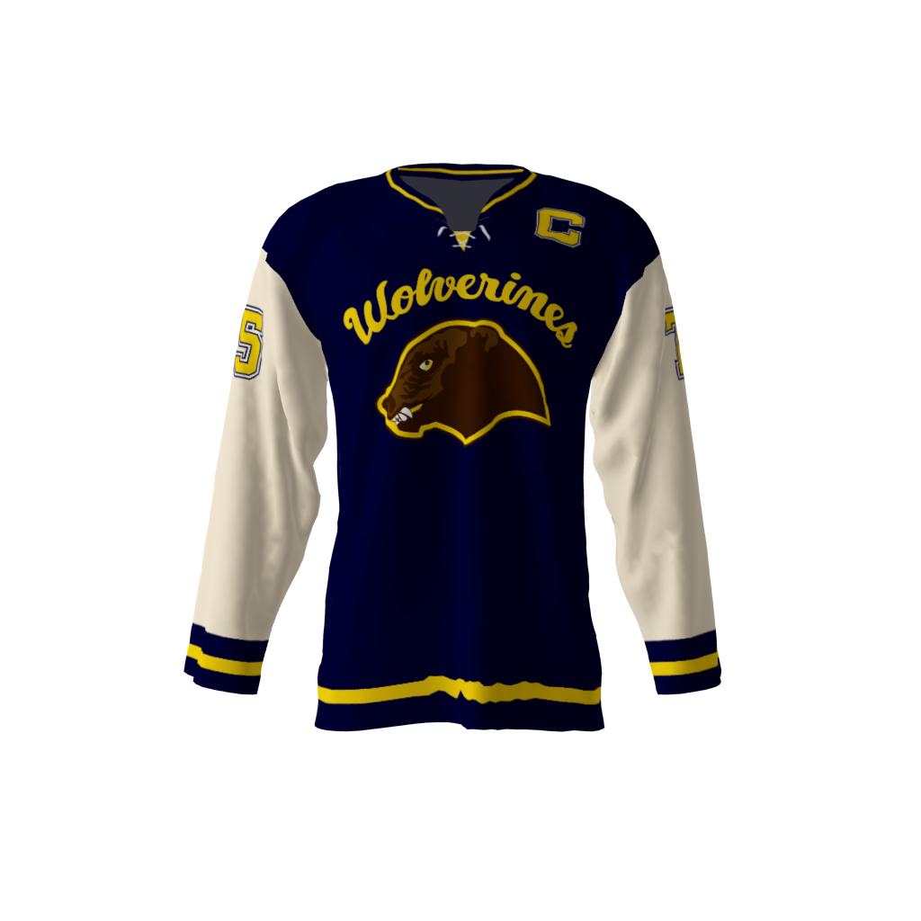 Wolverines Navy Blue Hockey Jersey
