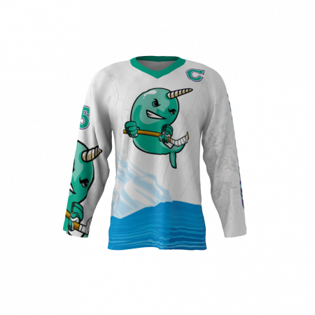 Narwhals White Hockey Jersey