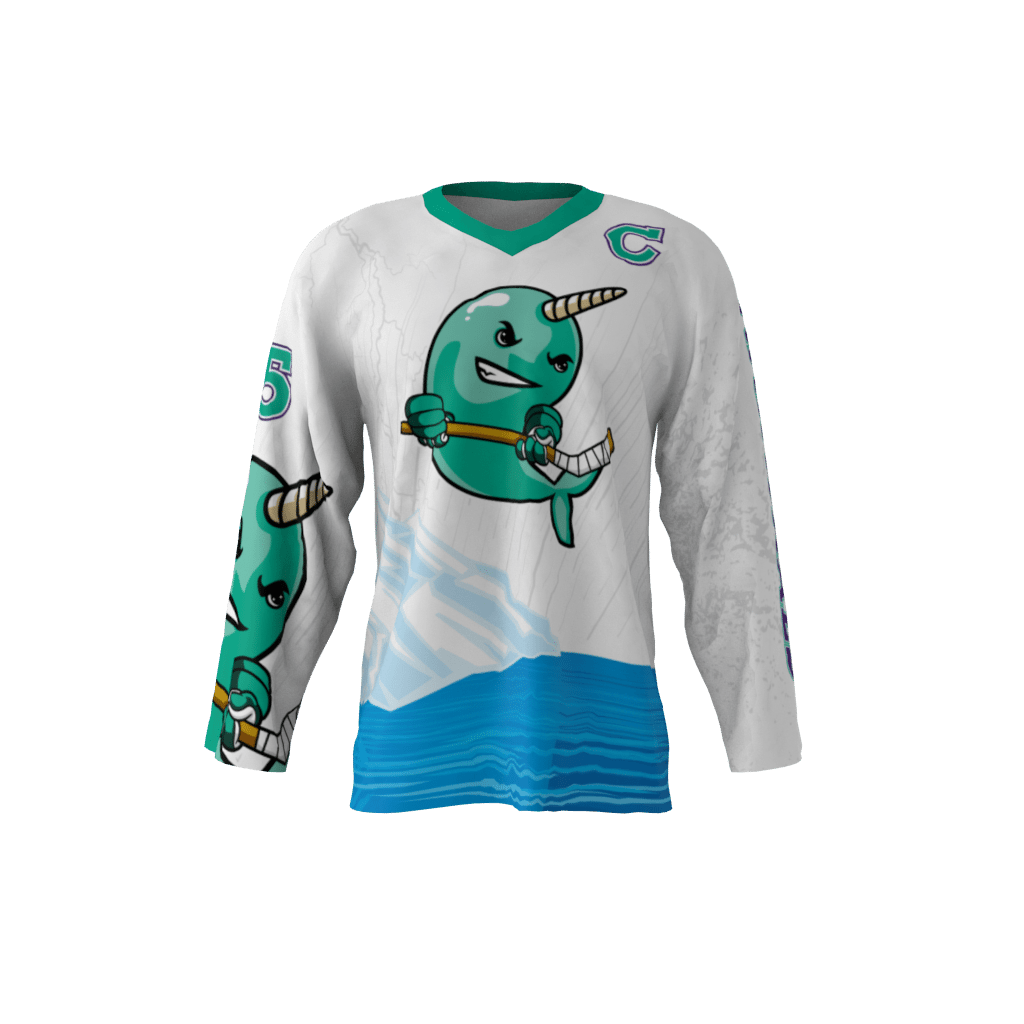 Narwhals White Hockey Jersey