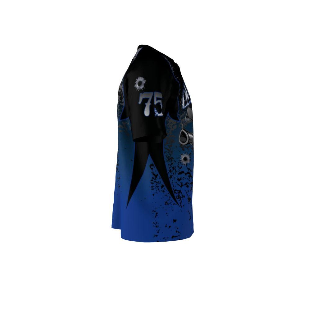 Outlawz Blue Softball Jersey - Image 4