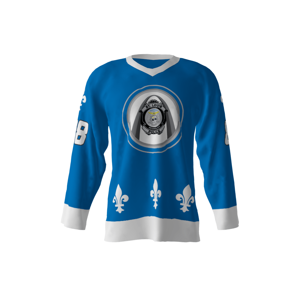 St Louis Blue Police Hockey Jersey