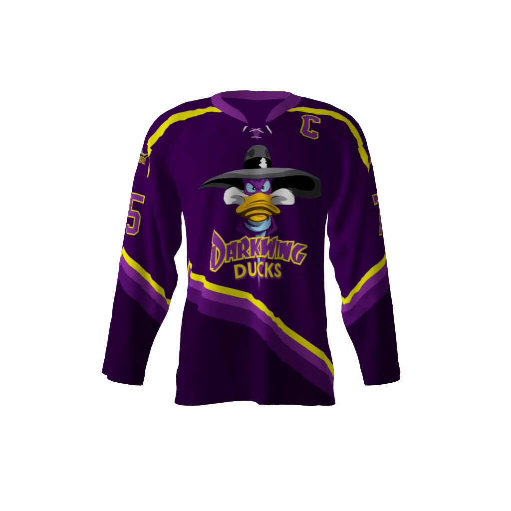 Darkwing Ducks Purple Hockey Jersey