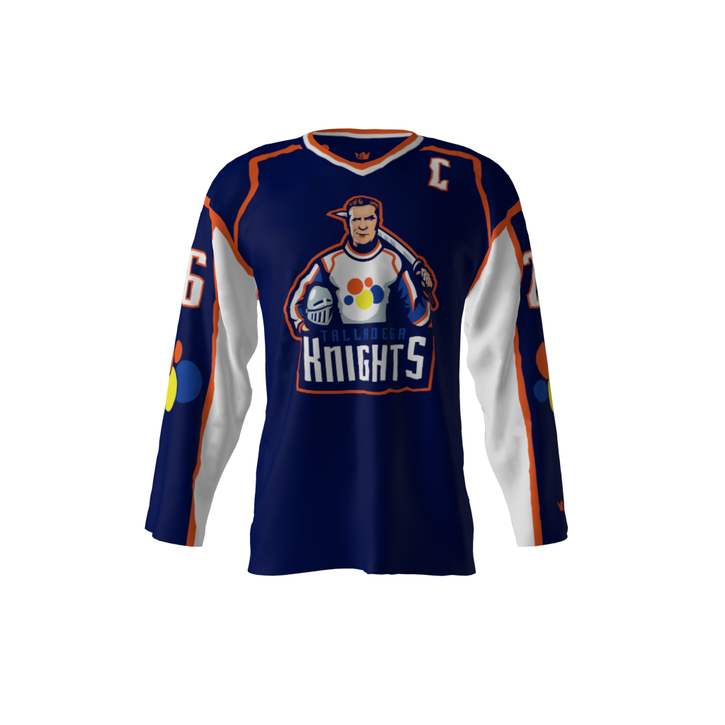 Talladega Knights Blue Hockey Jersey