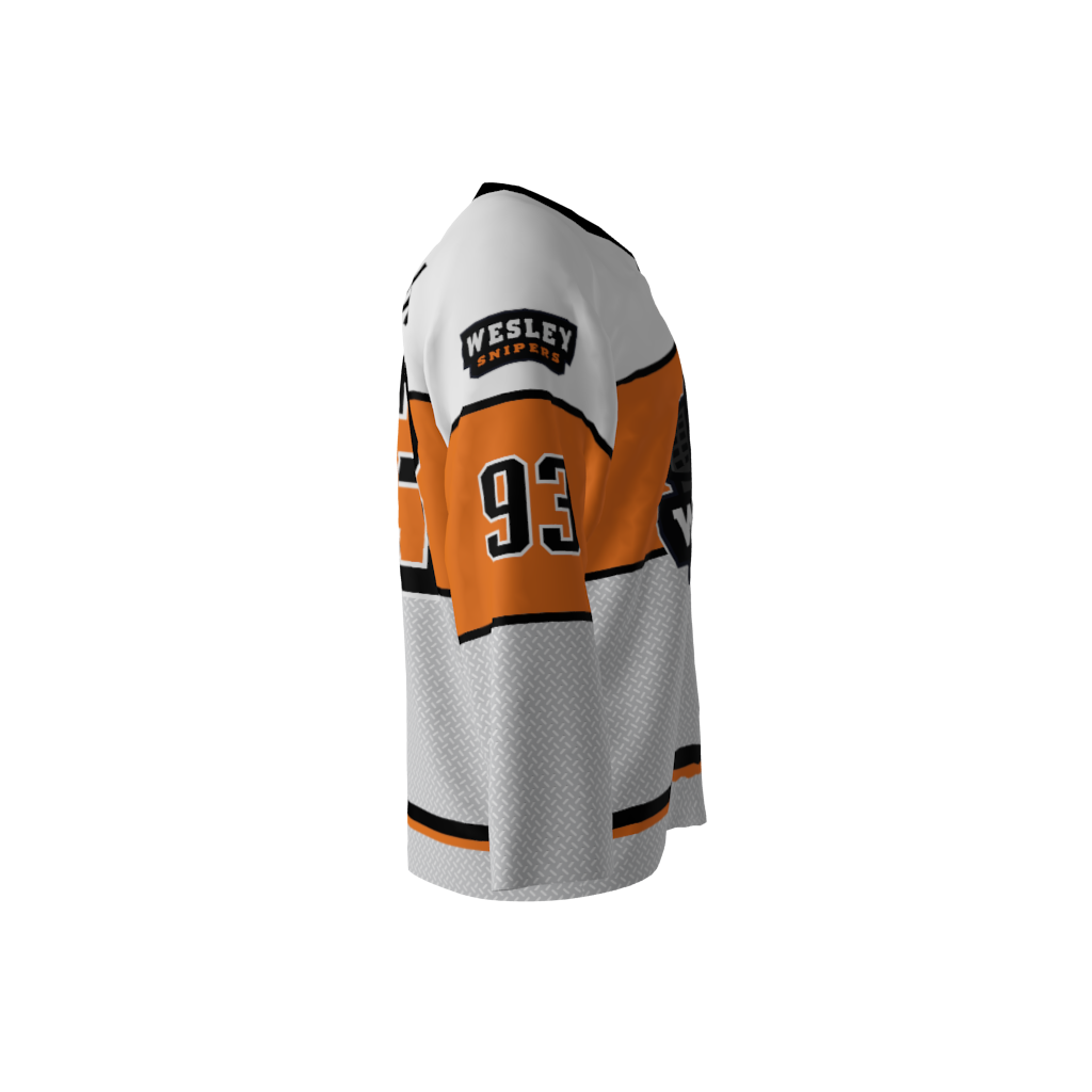 Wesley Snipers White Hockey Jersey - Image 4