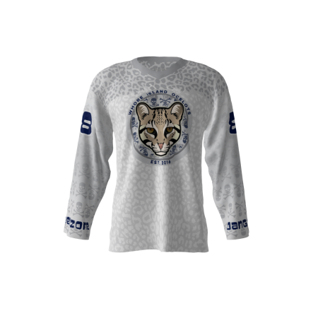 Whore Island Ocelots Gray Hockey Jersey