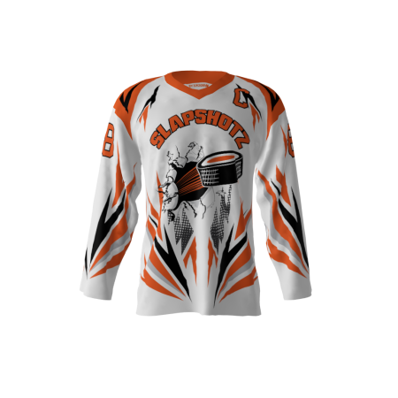 Slapshotz White Hockey Jersey