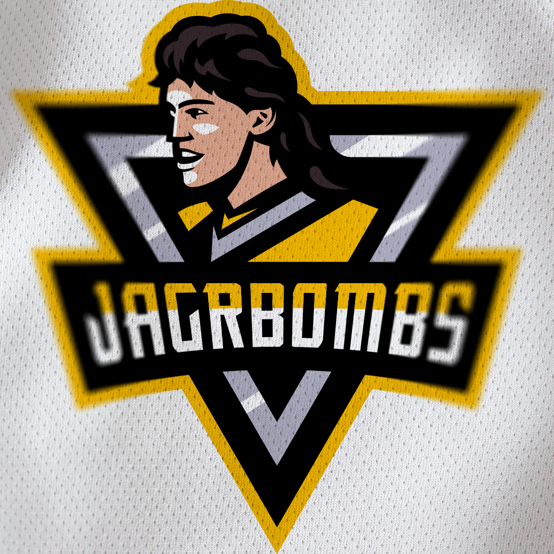 Jagr Bombs Black & Orange Hockey Jersey - Image 5
