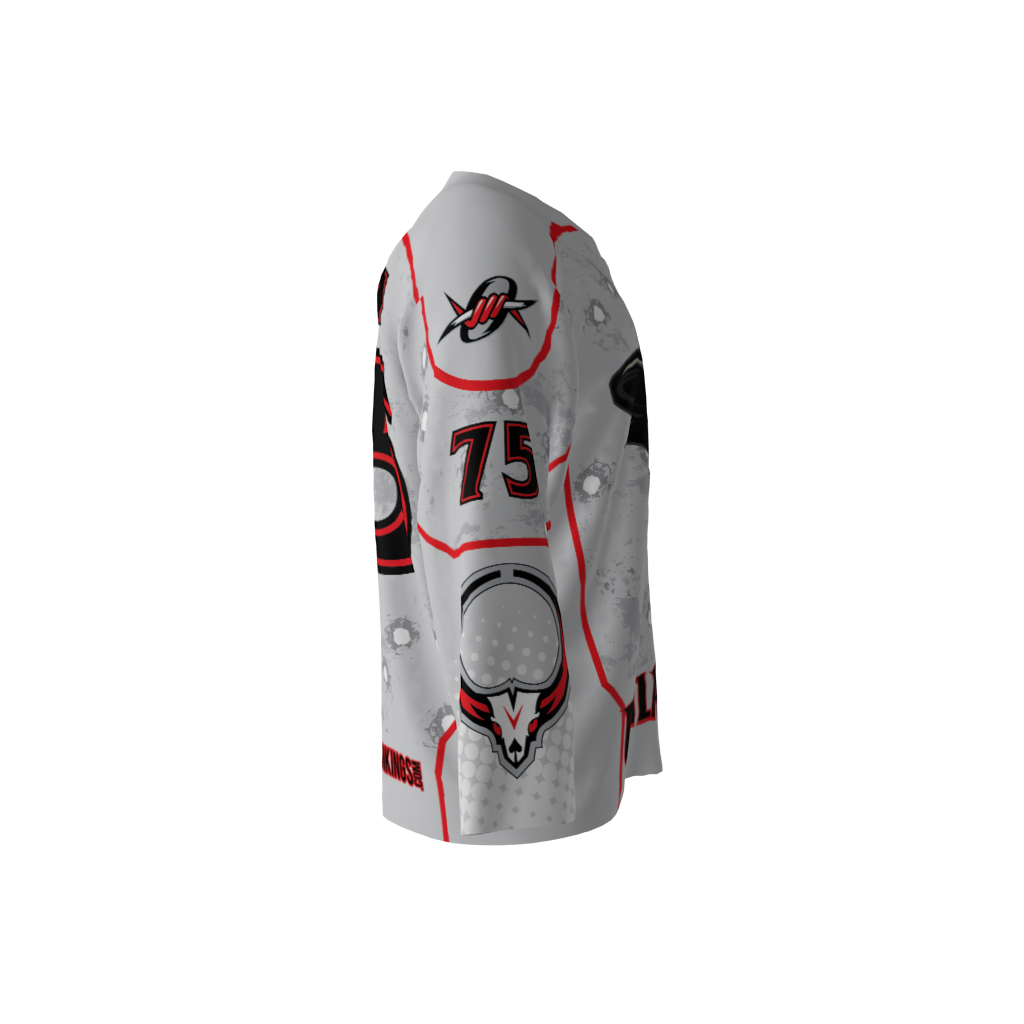 Outlaws Gray Hockey Jersey - Image 4