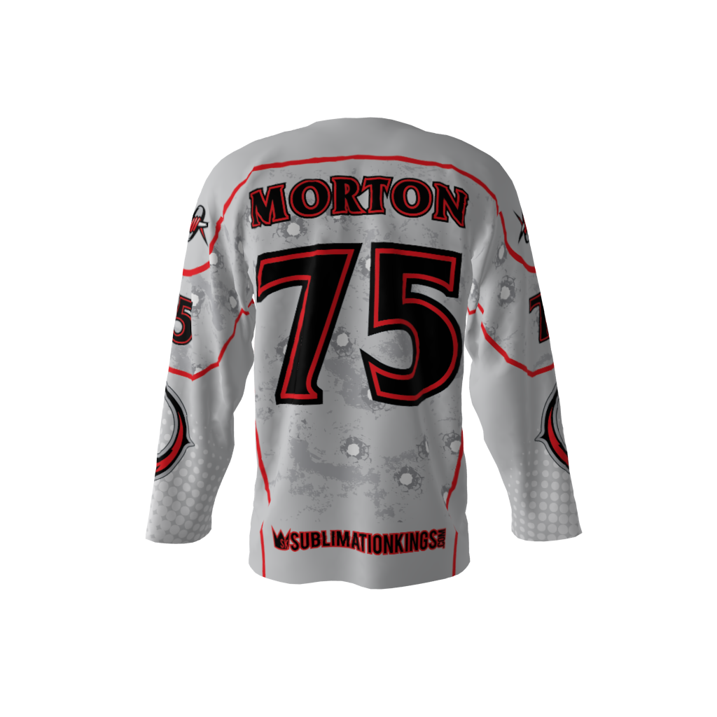 Outlaws Gray Hockey Jersey - Image 3
