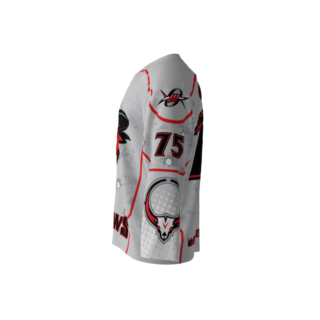 Outlaws Gray Hockey Jersey - Image 2