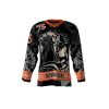 Black Orange Vikings Hockey Jersey