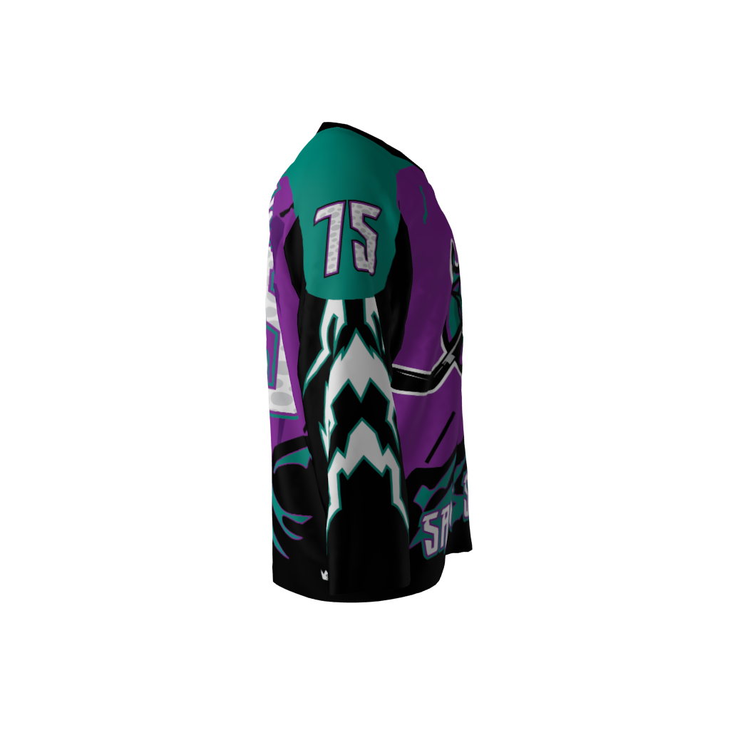 Saucy Squids Purple Hockey Jersey - Image 4