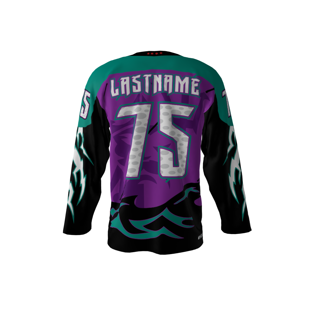 Saucy Squids Purple Hockey Jersey - Image 3
