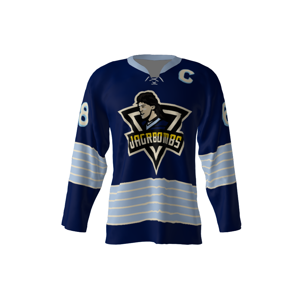 Jagr Bombs Navy Hockey Jersey