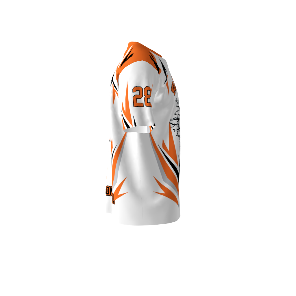 Slapshotz White Orange Softball Jersey - Image 4
