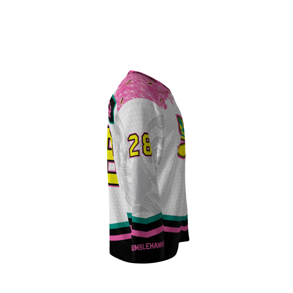 Bumblehawks White Hockey Jersey - Image 4