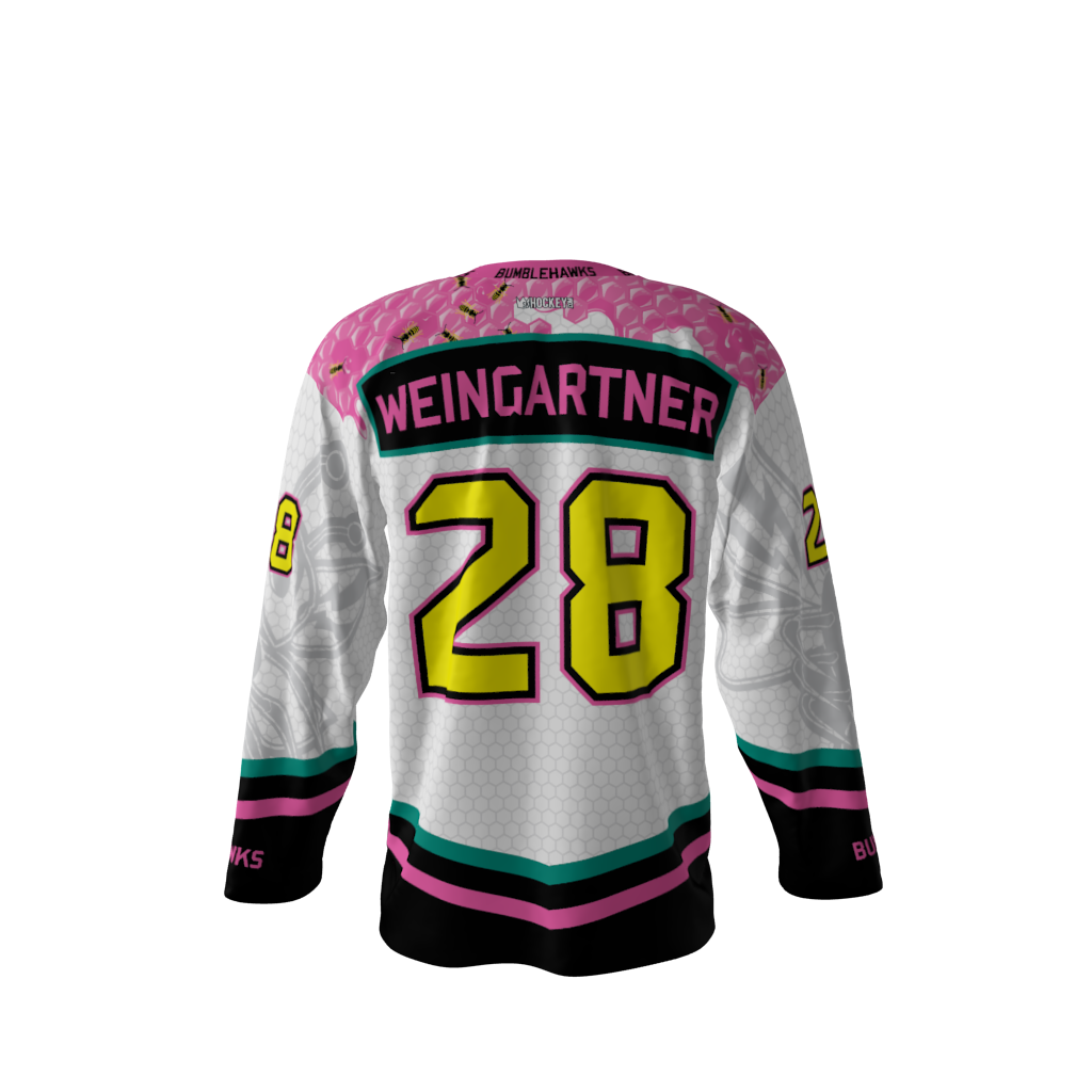 Bumblehawks White Hockey Jersey - Image 3