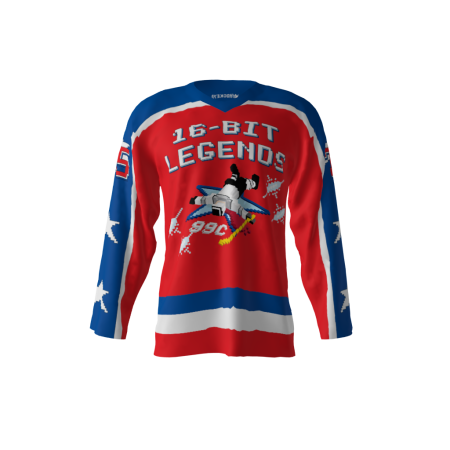 16-Bit Legends Red Hockey Jersey