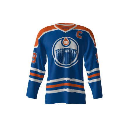No Regretzkys Blue Hockey Jersey