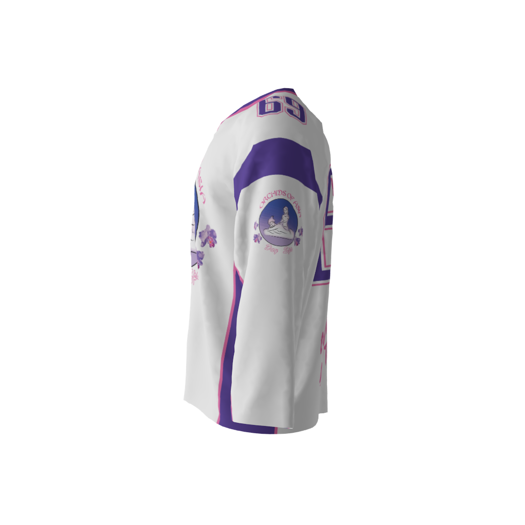 Orchids of Asia White Hockey Jersey - Image 2
