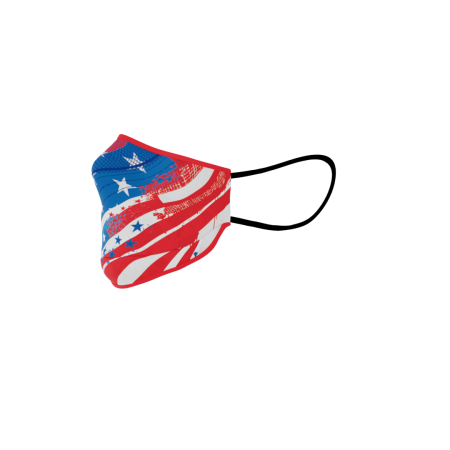 Alternative view of Stars and Stripes Face Mask