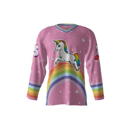 Unicorns Pink Hockey Jersey