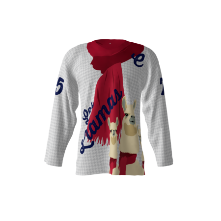 Los Llamas White Hockey Jersey