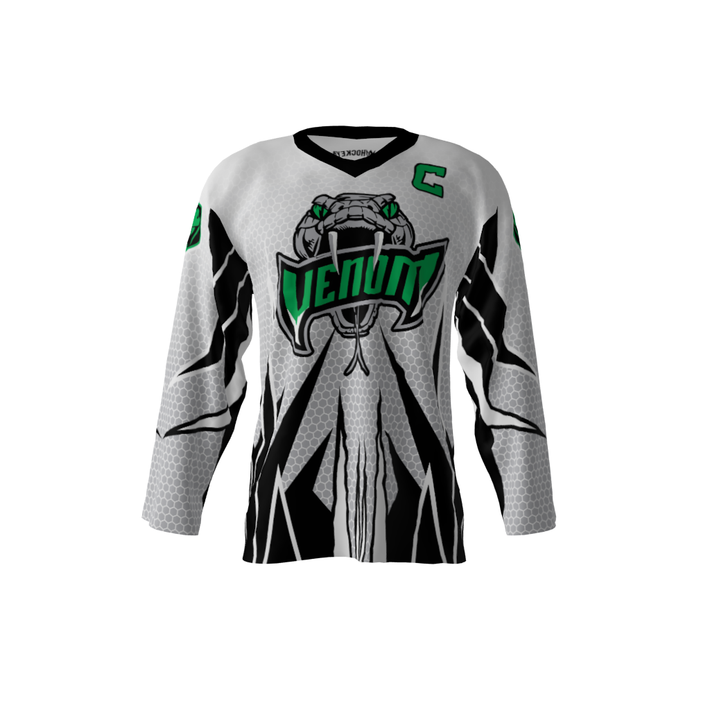 Venom White Hockey Jersey