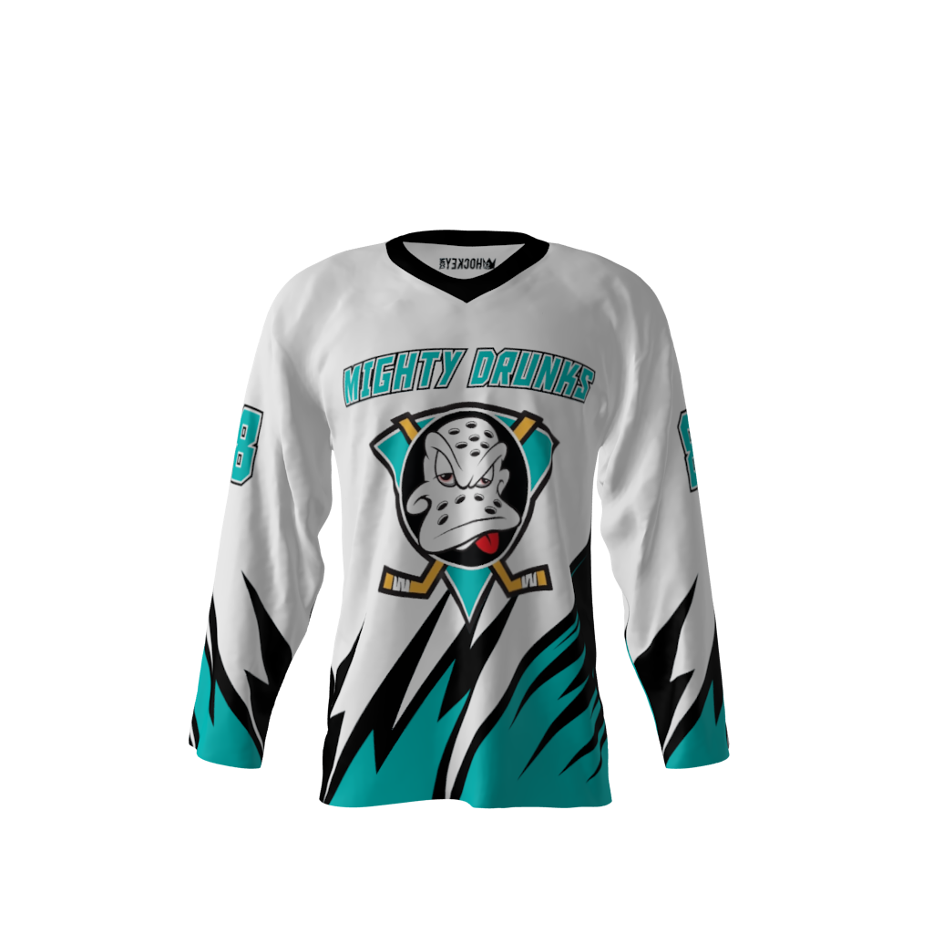 Mighty Drunks White Hockey Jersey
