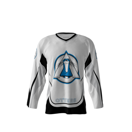 Otters Anonymous White Hockey Jersey