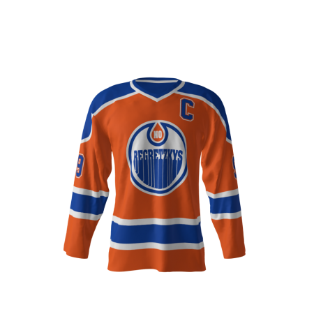 No Regretzkys Orange Hockey Jersey
