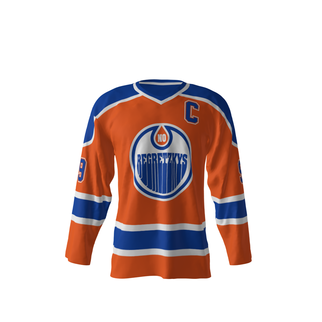 No Regretzkys Orange Hockey Jersey