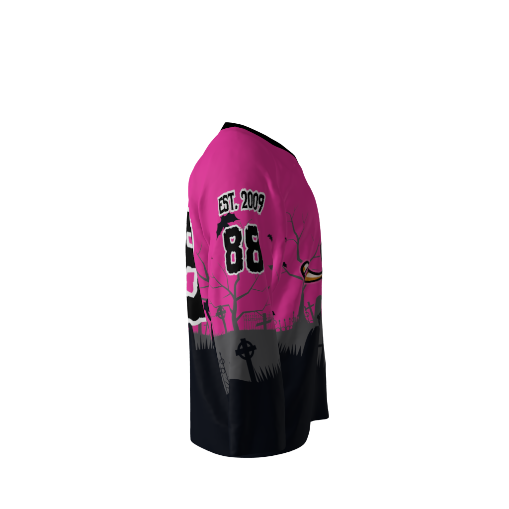 Fun Ghouls Pink Hockey Jersey - Image 4
