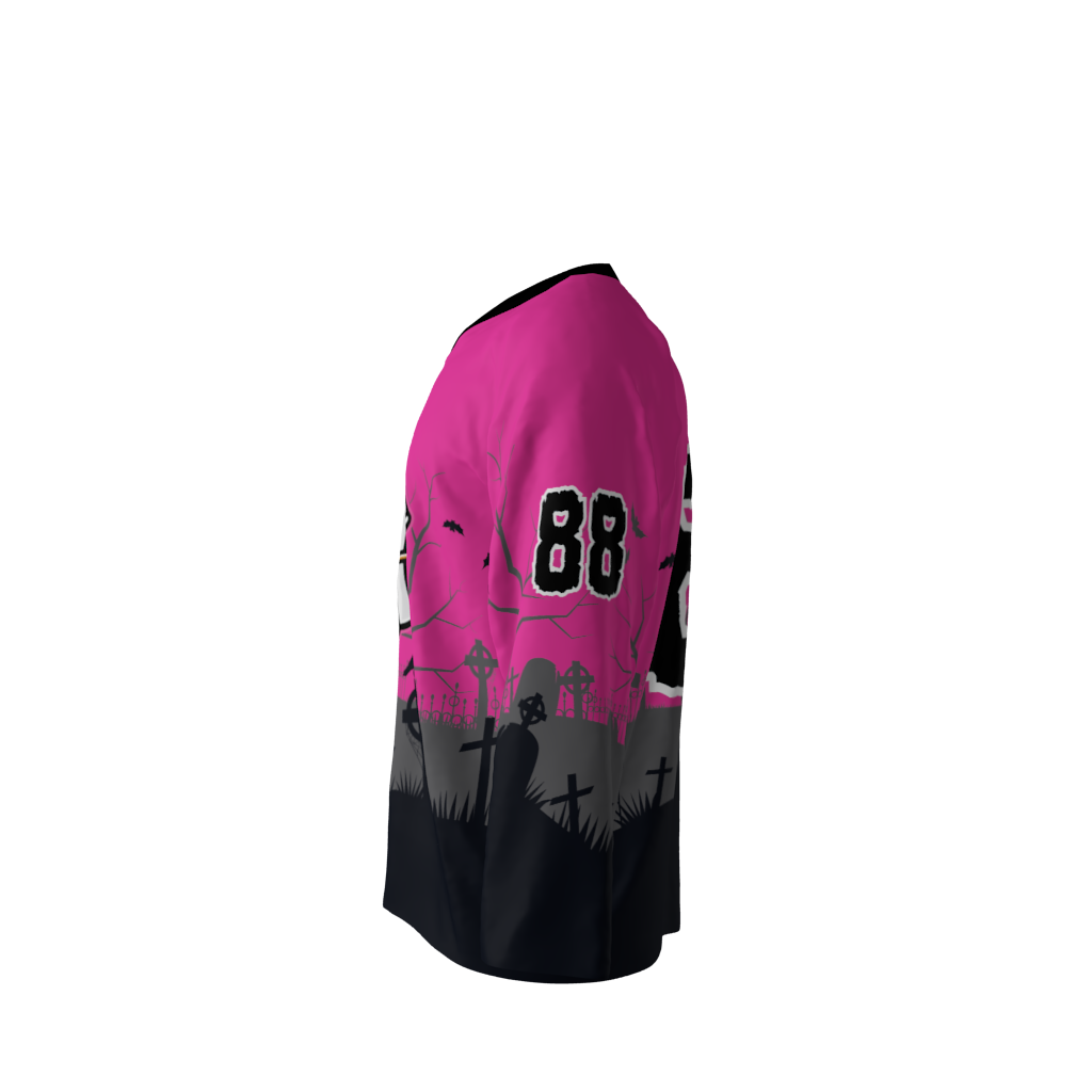 Fun Ghouls Pink Hockey Jersey - Image 2